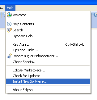 Eclipse - Help - Install New Software