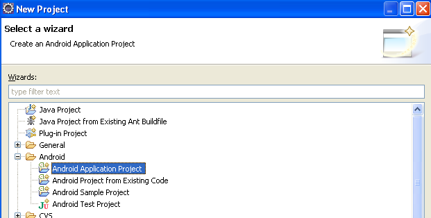 Eclipse - ADT - Nouveau projet Android 