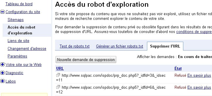 Google refuse les demande de suppressions