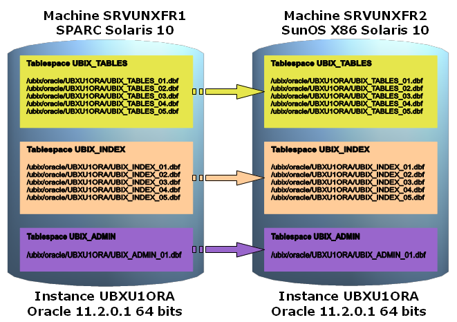 contexte migration instance Oracle 11g cross plateforme