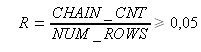 �quation table fragment�e chainage de lignes