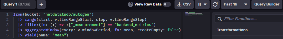 InfluxData - Query builder