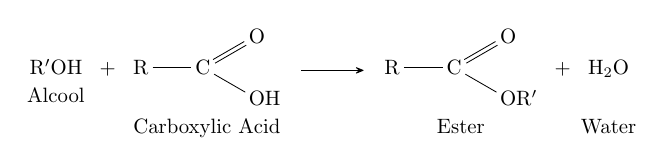 chemfig - Esterification