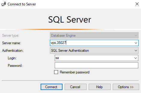 SQL Server Management Studio Connexion