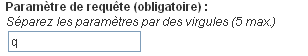 Recherche sur site paramètre de requête