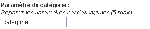 Recherche sur site paramètre de catégorie