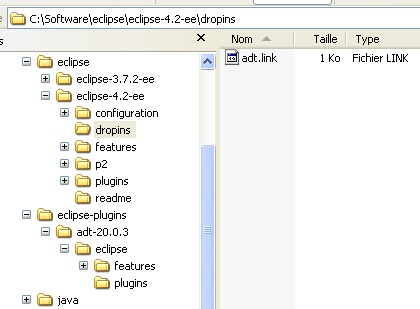 Eclipse - ADT - Fichier .link