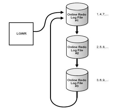 Mouvement circulaire des redo logs