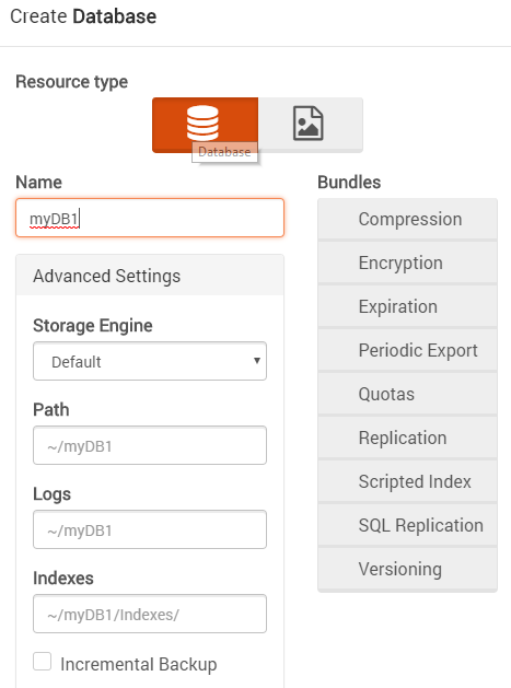 RavenDB - Create database - mode graphique