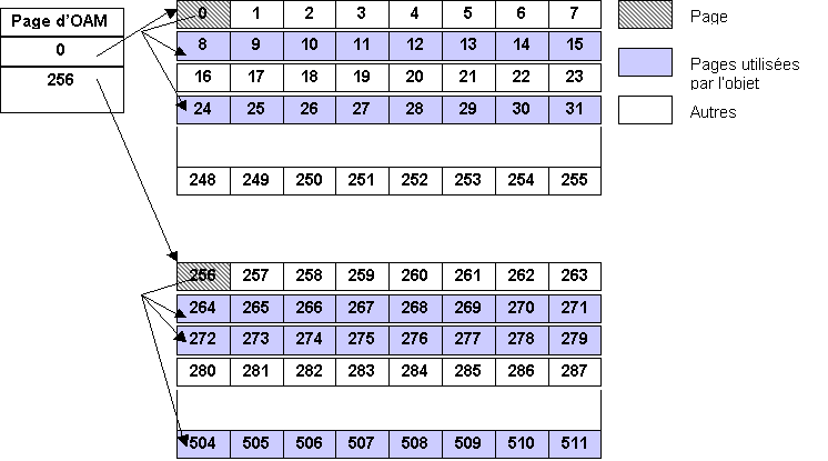 Pages OAM et pages d’allocation