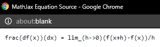 source code AsciiMath, right click