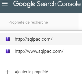 Google Search Console - Ajouter la prpriété