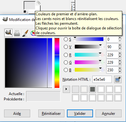 définition couleur de premier plan