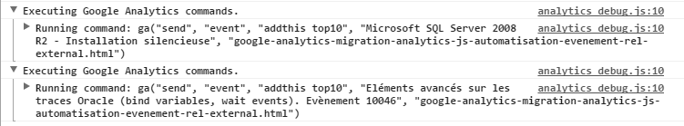 treeview console mode debug analytics.js