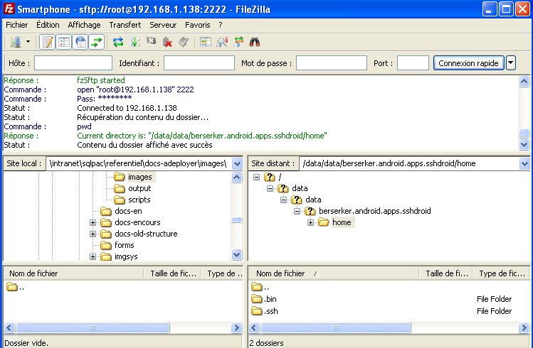 Filezilla android