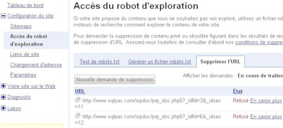 Google refuse les demandes de suppressions