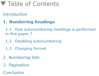 Autonumbering UL lists